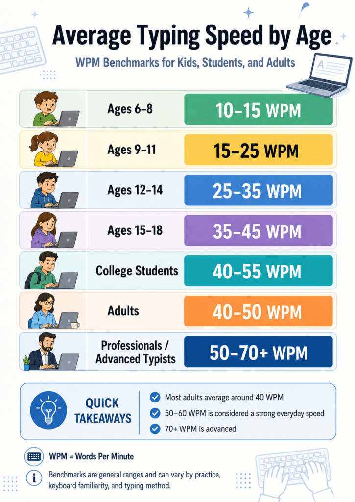 Average Typing Speed by Age