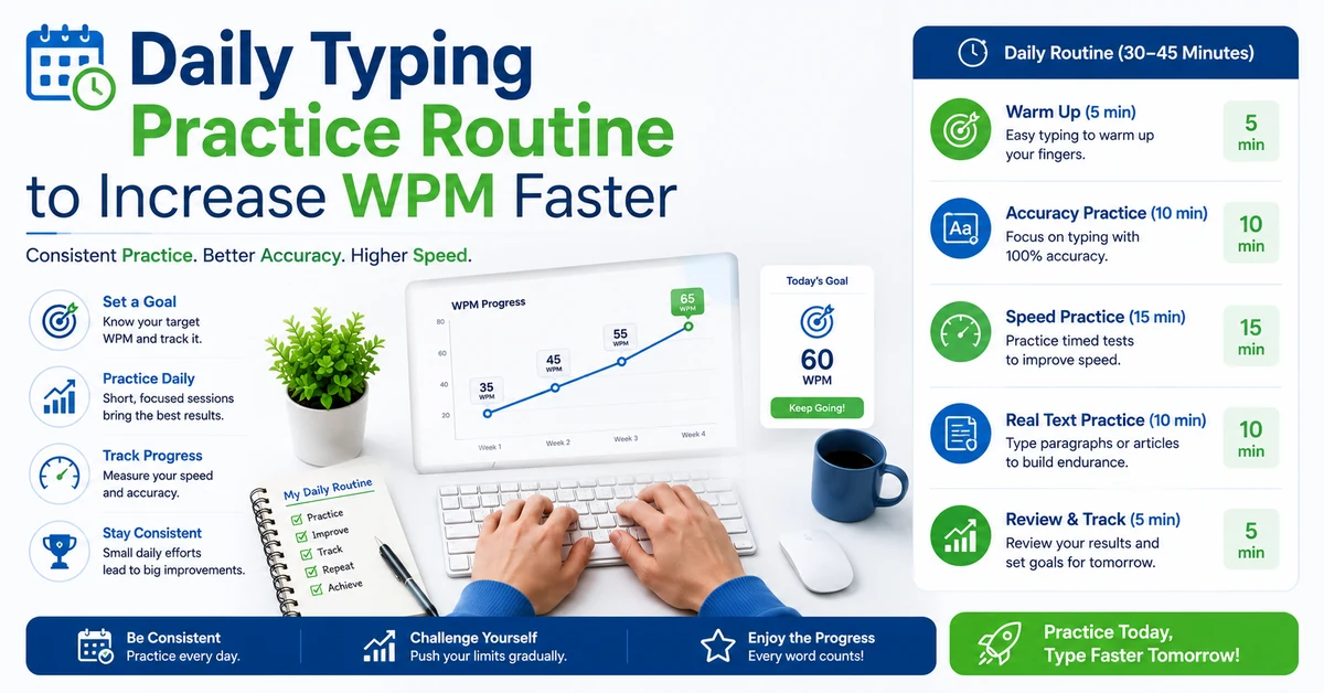 Daily Typing Practice Routine to Increase WPM Faster