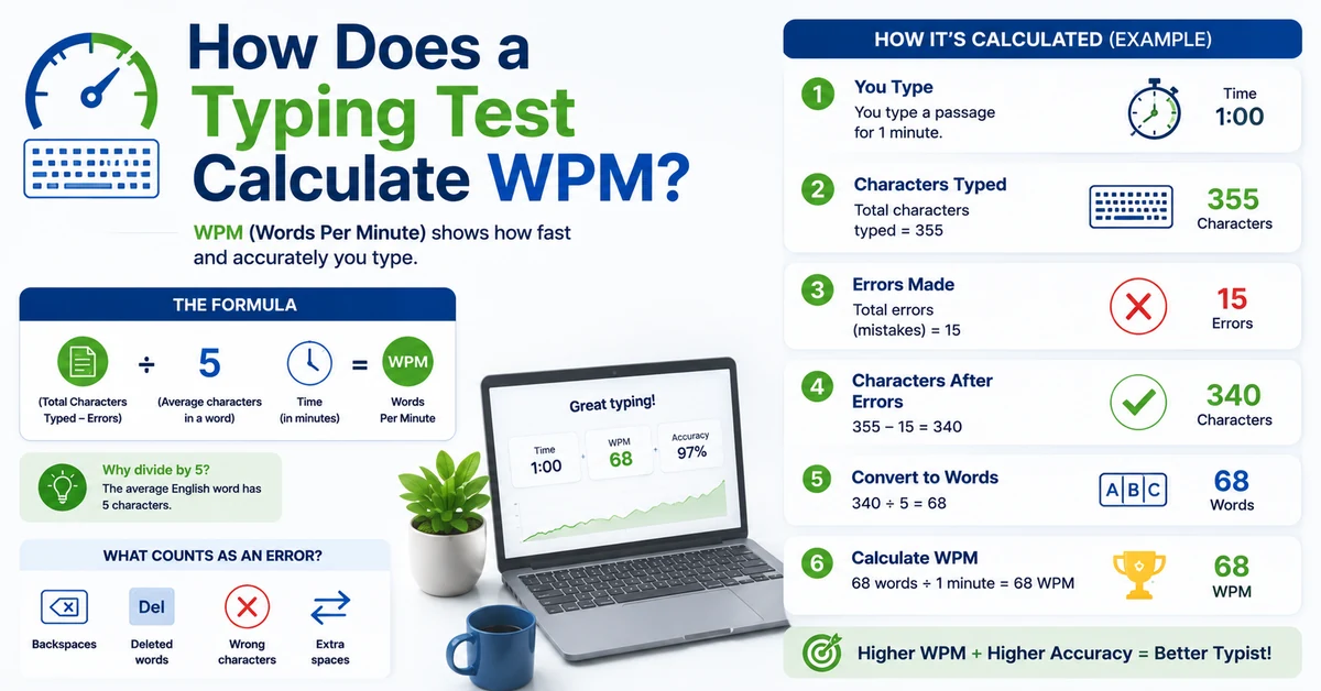 How Is Typing Speed Calculated? Proven WPM Formula, No Confusion