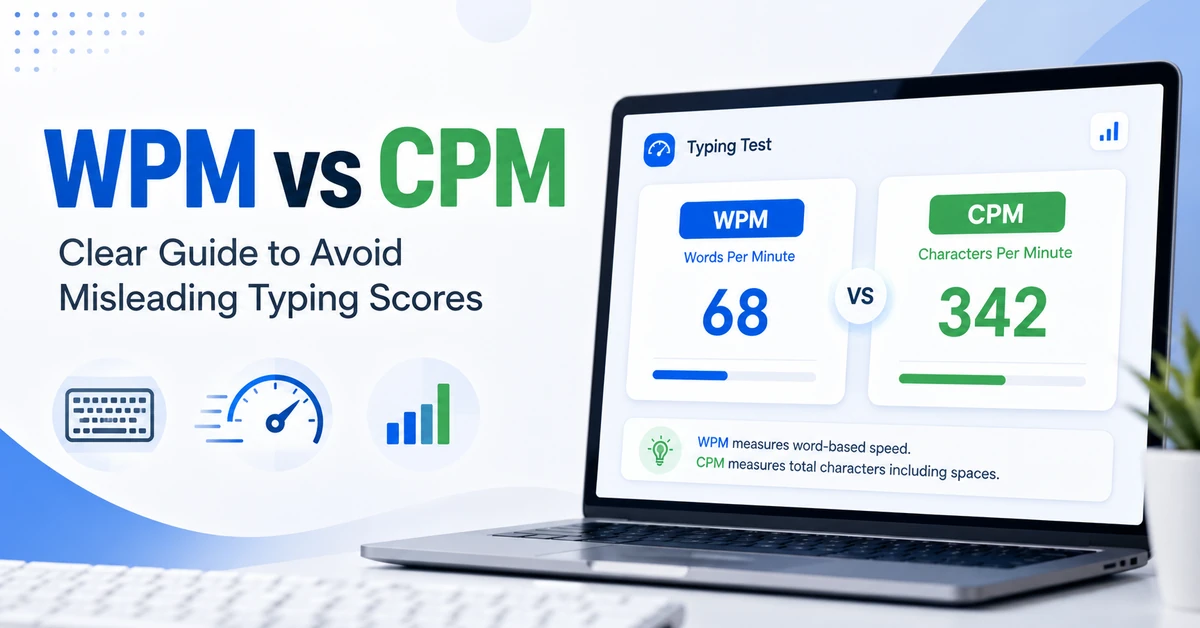 WPM vs CPM: Clear Guide to Avoid Misleading Typing Scores